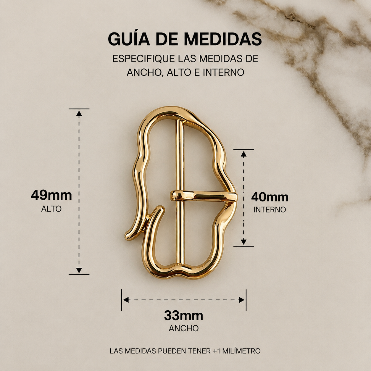 H10054-40MM HEBILLA DECORATIVA