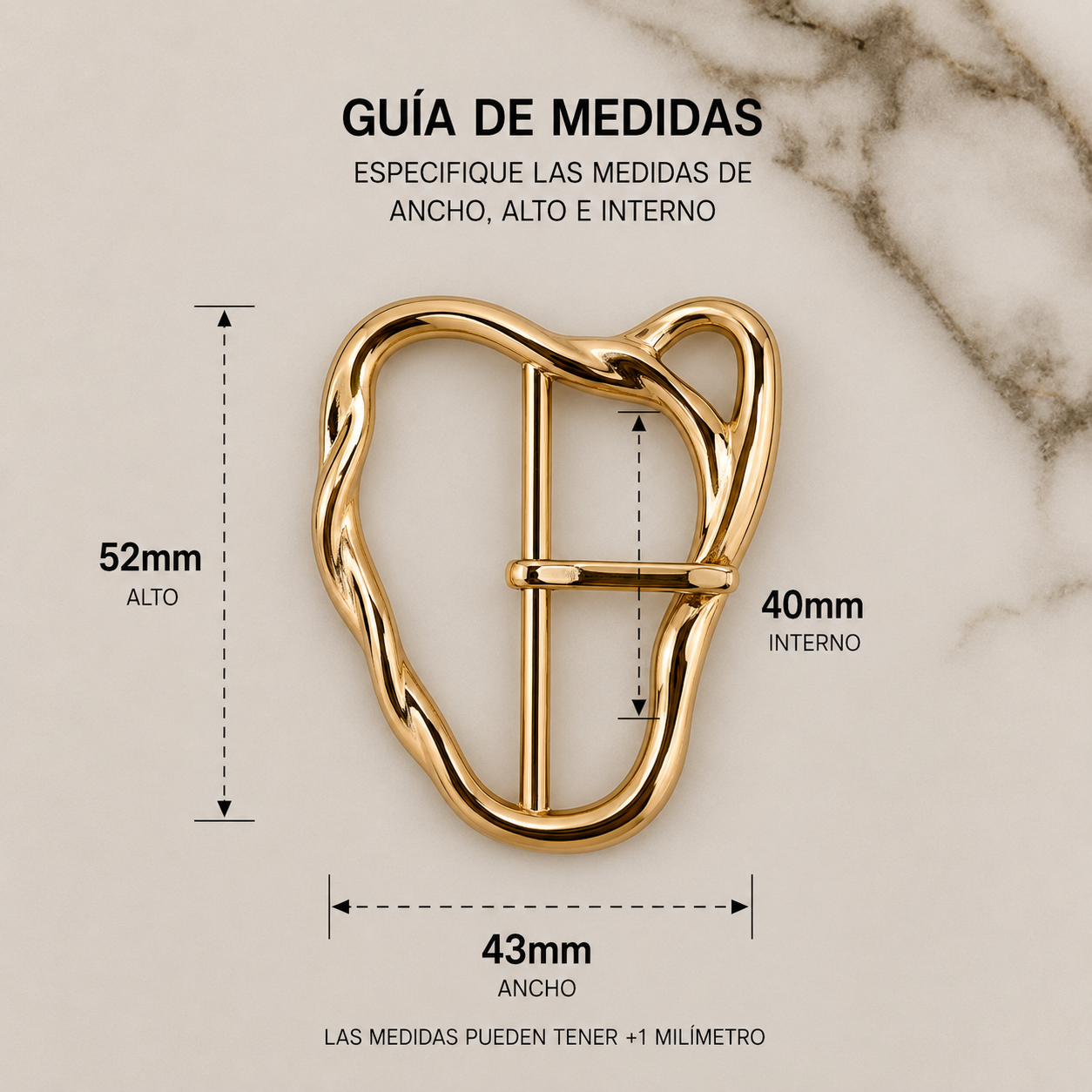 H10052-40MM HEBILLA DECORATIVA